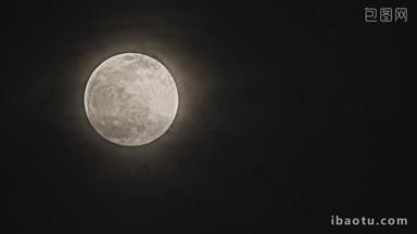 超大月球移动实拍镜头